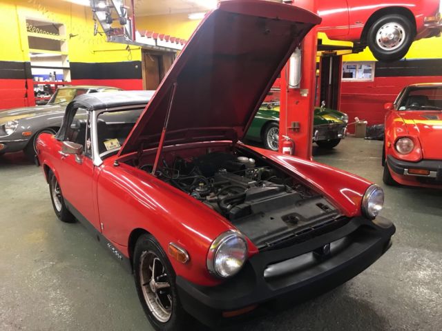1976 Red MG Midget Convertible