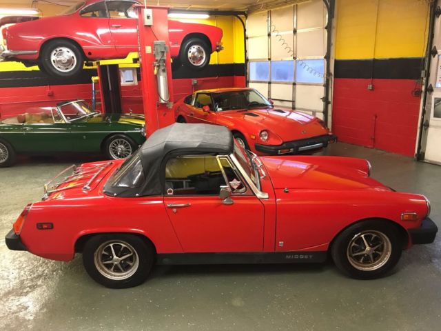 1976 Red MG Midget Convertible