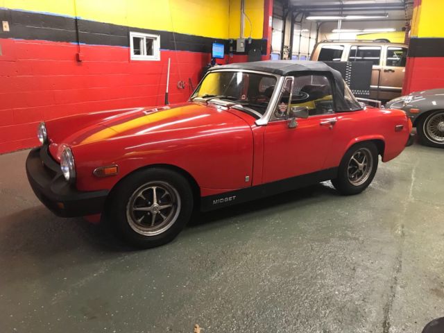 1976 Red MG Midget Convertible