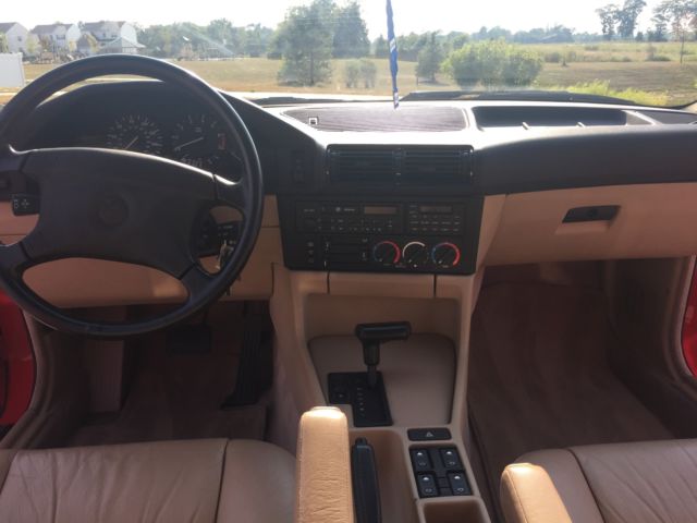 1989 Red BMW 5-Series Sedan