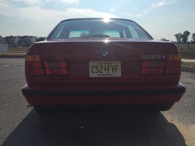 1989 Red BMW 5-Series Sedan