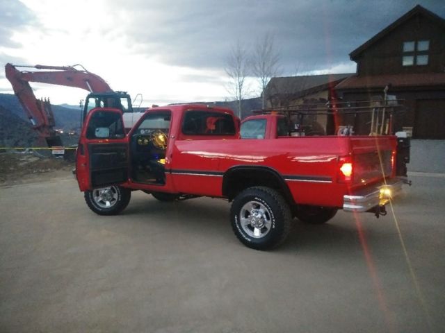 1993 Red Dodge Ram 2500 Standard Cab Pickup