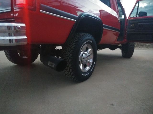 1993 Red Dodge Ram 2500 Standard Cab Pickup