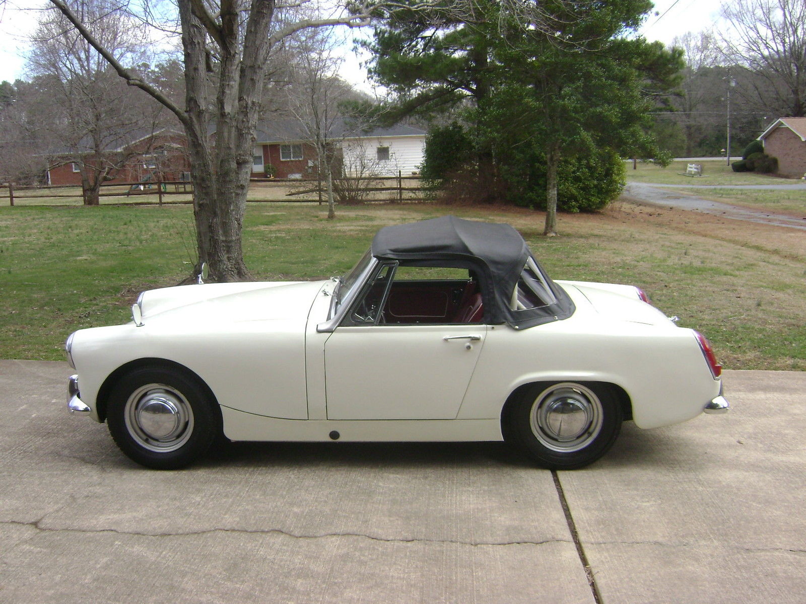 1965 White Austin Healey Sprite Convertible