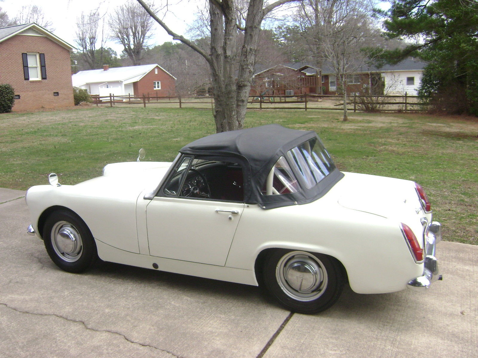 1965 White Austin Healey Sprite Convertible
