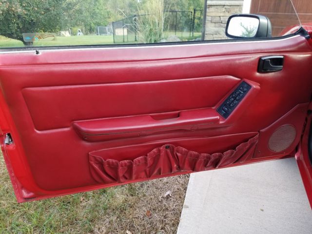 1992 Red Ford Mustang Convertible