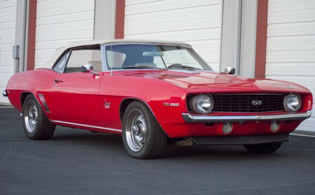 1969 Red Chevrolet Camaro Convertible