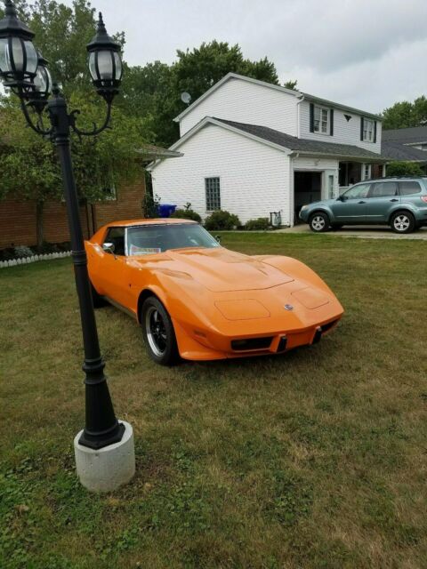 1975 Orange Chevrolet Corvette Coupe