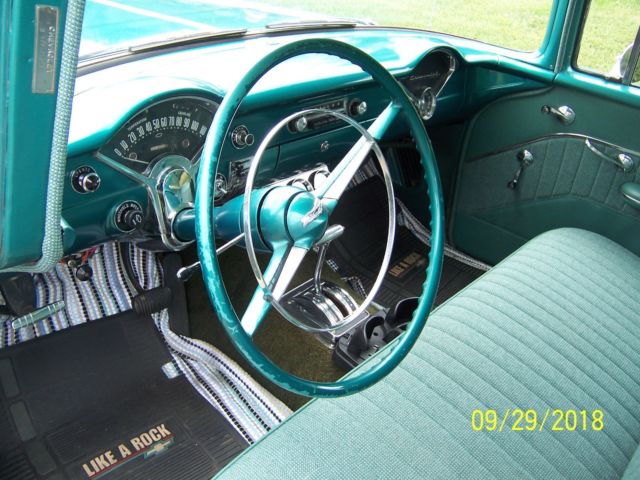 1955 Green Chevrolet Bel Air/150/210 Sedan