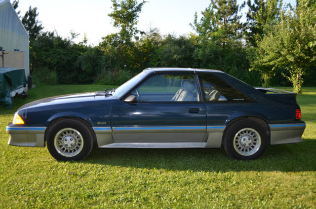 1987 Blue Ford Mustang Coupe