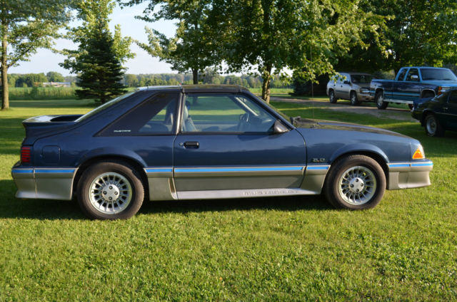 1987 Blue Ford Mustang Coupe