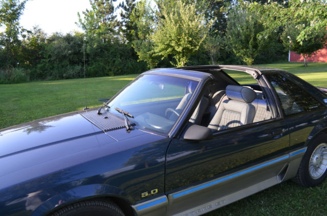 1987 Blue Ford Mustang Coupe