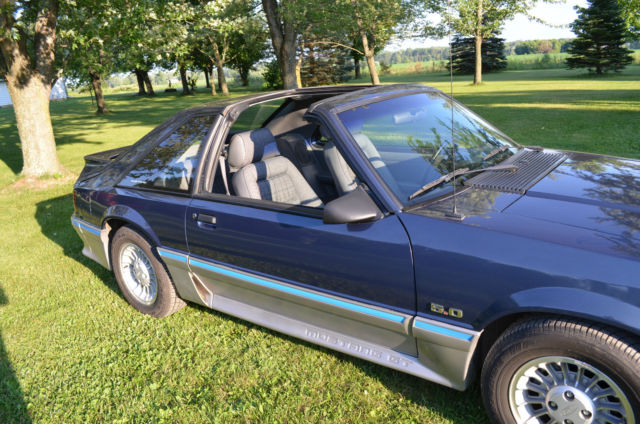 1987 Blue Ford Mustang Coupe