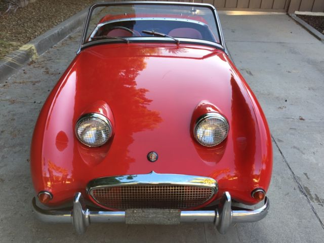 1958 RED Austin Healey Sprite Convertible