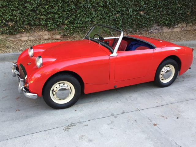 1958 RED Austin Healey Sprite Convertible