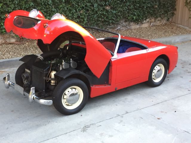 1958 RED Austin Healey Sprite Convertible