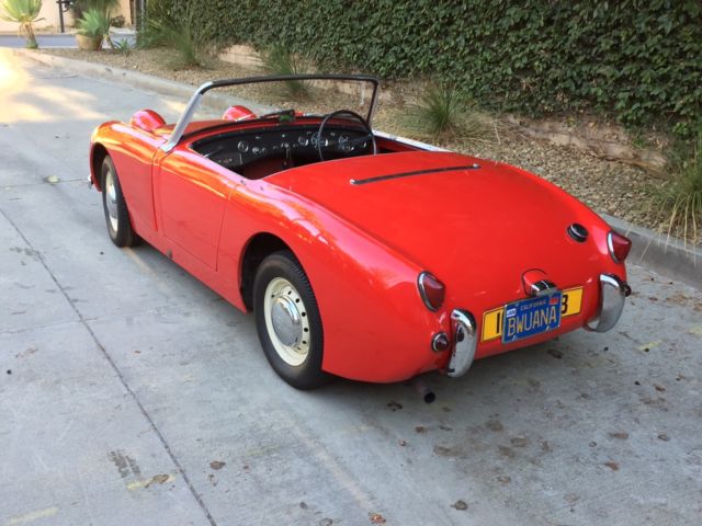 1958 RED Austin Healey Sprite Convertible