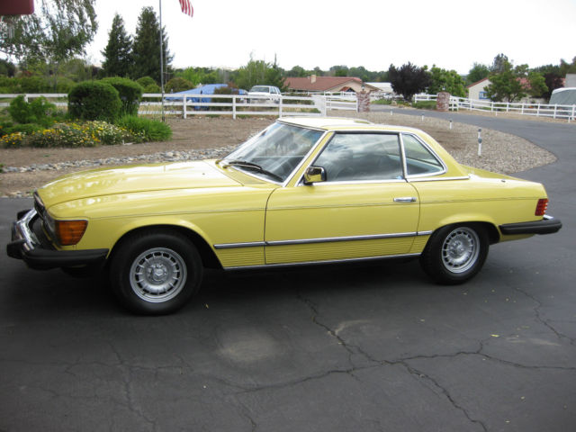 1980 Yellow Mercedes-Benz SL-Class Convertible