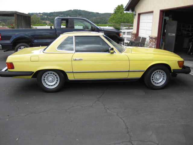 1980 Yellow Mercedes-Benz SL-Class Convertible