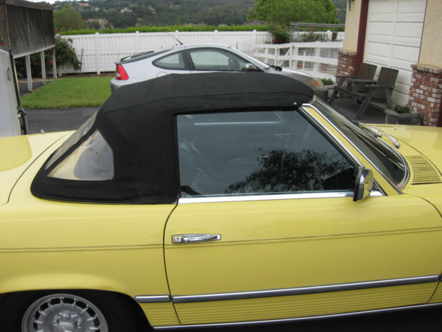 1980 Yellow Mercedes-Benz SL-Class Convertible