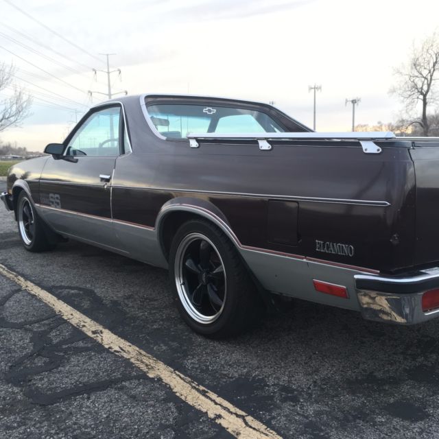 1986 Burgundy/Silver Chevrolet El Camino Coupe Utility/Pickup