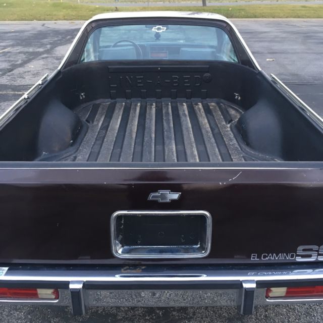 1986 Burgundy/Silver Chevrolet El Camino Coupe Utility/Pickup