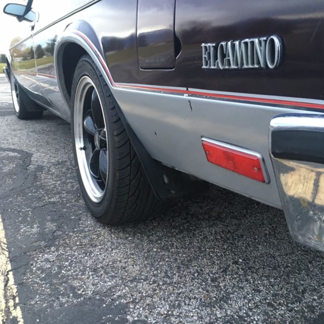 1986 Burgundy/Silver Chevrolet El Camino Coupe Utility/Pickup