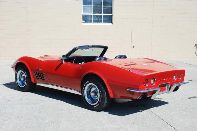 1971 Red Chevrolet Corvette Convertible
