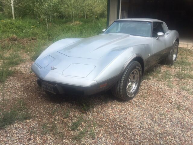 1978 Two Tone Light / Dark Silver Chevrolet Corvette Coupe