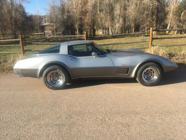 1978 Two Tone Light / Dark Silver Chevrolet Corvette Coupe