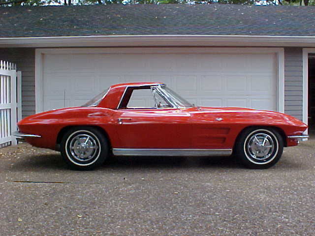 1963 red Chevrolet Corvette Convertible