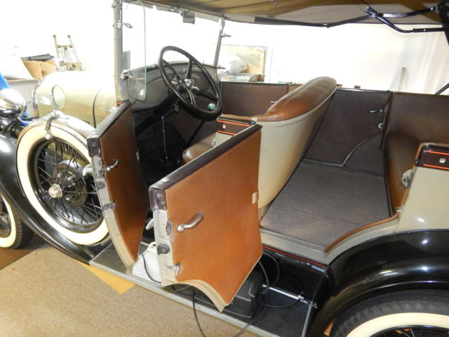 1929 Beige Ford Model A Convertible