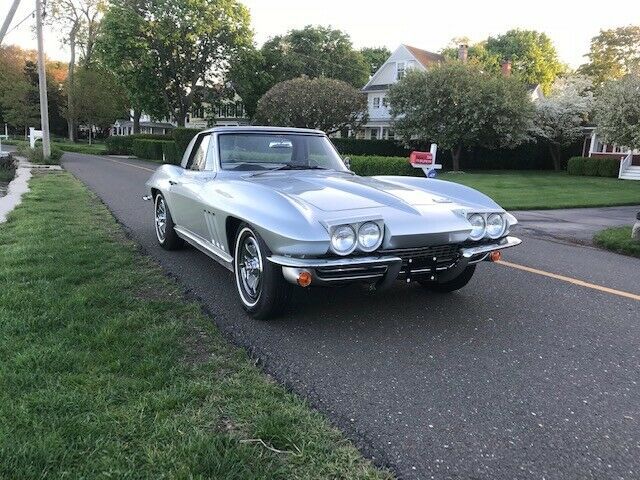 1966 Silver Chevrolet Corvette Convertible