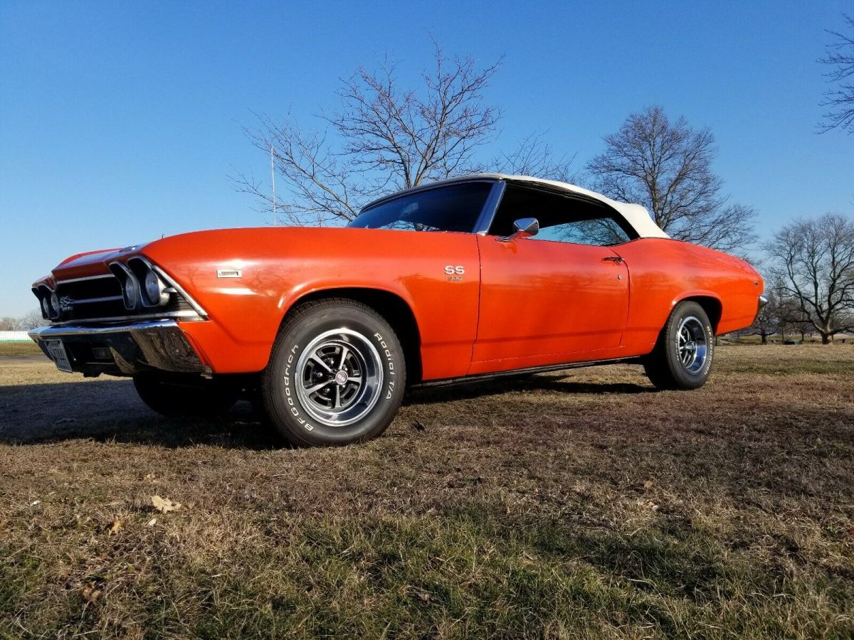 1969 Orange Chevrolet Chevelle Convertible