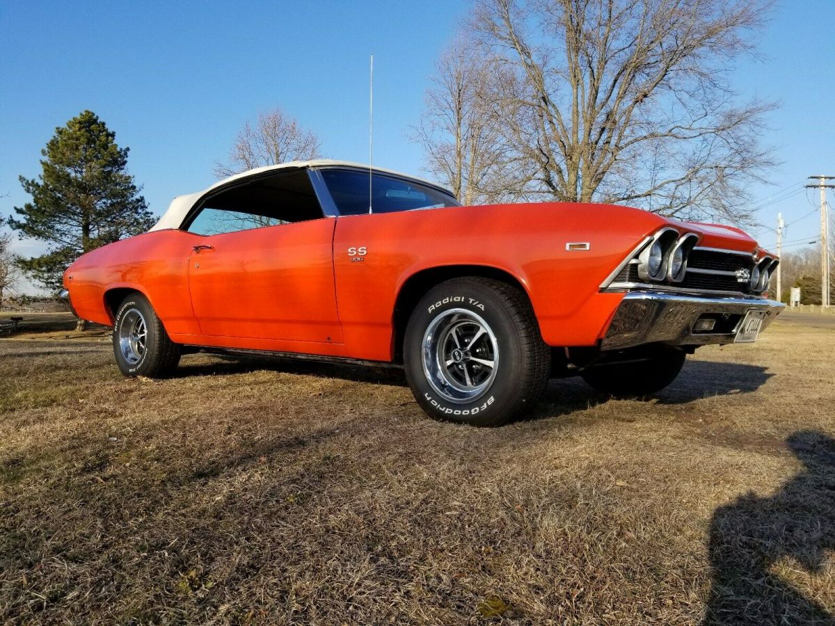 1969 Orange Chevrolet Chevelle Convertible