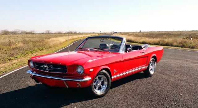 1965 Red Ford Mustang Convertible