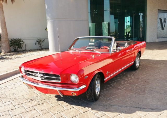 1965 Red Ford Mustang Convertible