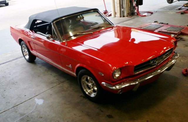 1965 Red Ford Mustang Convertible
