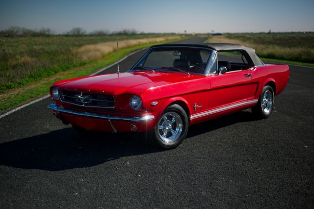 1965 Red Ford Mustang Convertible