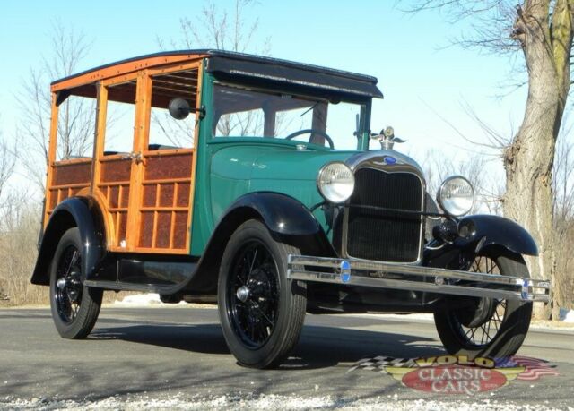 1929 Green Ford Model A Station Wagon