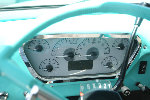 1955 Teal and Black Ford F-100 Pickup