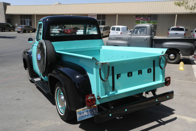 1955 Teal and Black Ford F-100 Pickup
