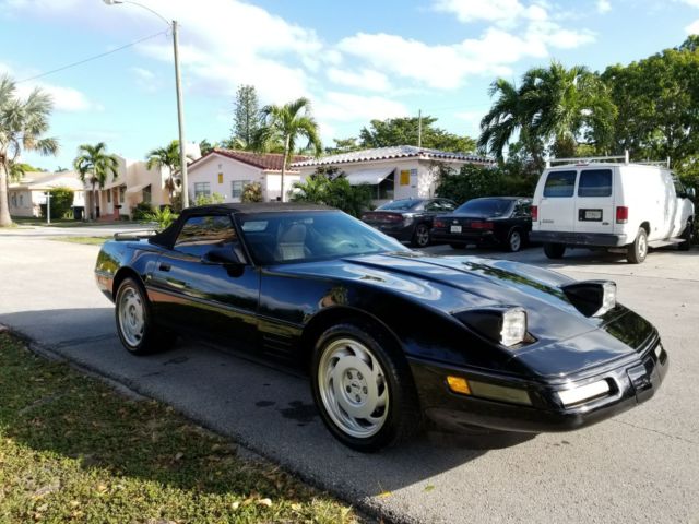 1992 Black Chevrolet Corvette Convertible
