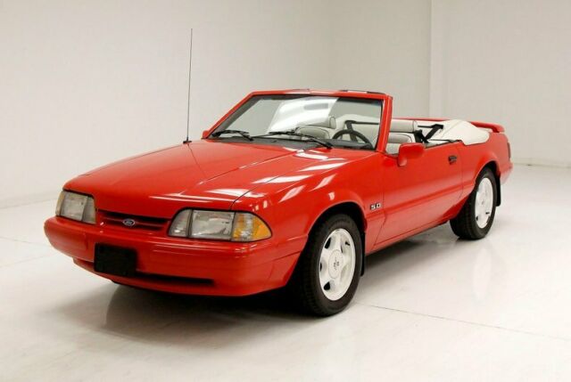 1992 Red Ford Mustang Convertible