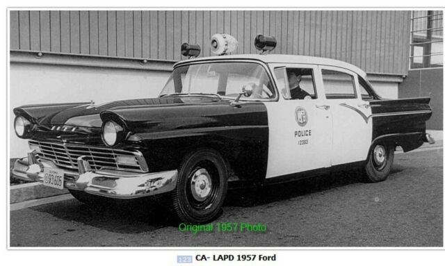 1957 Black & White Ford Custom Sedan