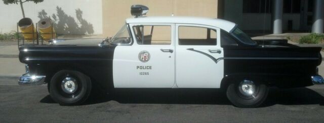 1957 Black & White Ford Custom Sedan
