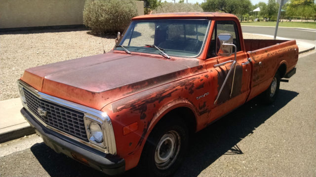 1972 Orange Chevrolet C-10 Standard Cab Pickup