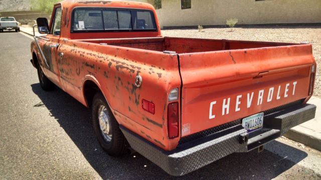 1972 Orange Chevrolet C-10 Standard Cab Pickup