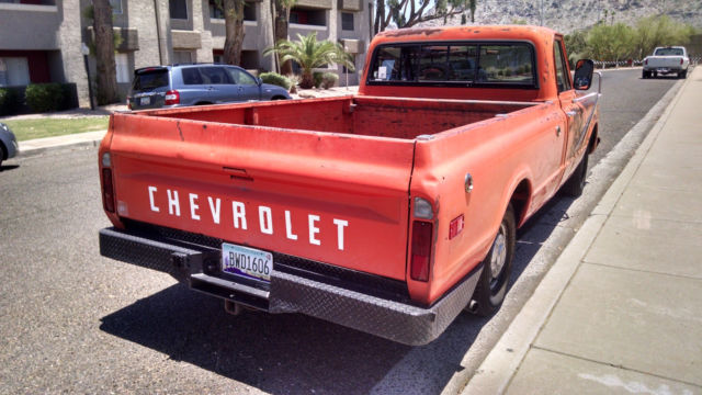 1972 Orange Chevrolet C-10 Standard Cab Pickup