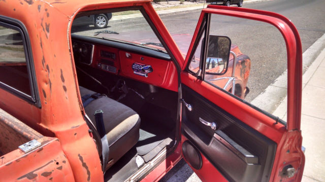 1972 Orange Chevrolet C-10 Standard Cab Pickup